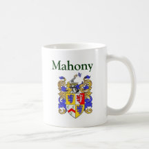 Escudo de armas de Mahony Tazas De Café