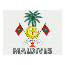 Escudo de armas de Maldivas Tarjetas Postales