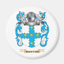 Escudo de armas de Manton (escudo de la familia) Imán Para Frigorifico