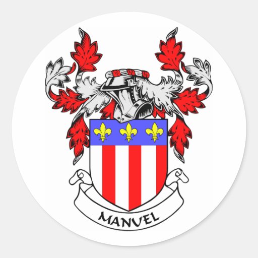 Escudo de armas de MANUEL Etiqueta Redonda