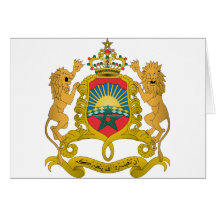 Escudo de armas de Marruecos Tarjeta