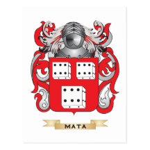 Escudo de armas de Mata (escudo de la familia) Tarjetas Postales