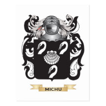 Escudo de armas de Michu (escudo de la familia) Postales