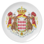 Escudo de armas de Mónaco Plato De Comida