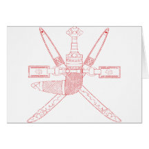 Escudo de armas de Omán Tarjetas