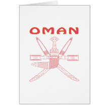 Escudo de armas de OMÁN Tarjeton