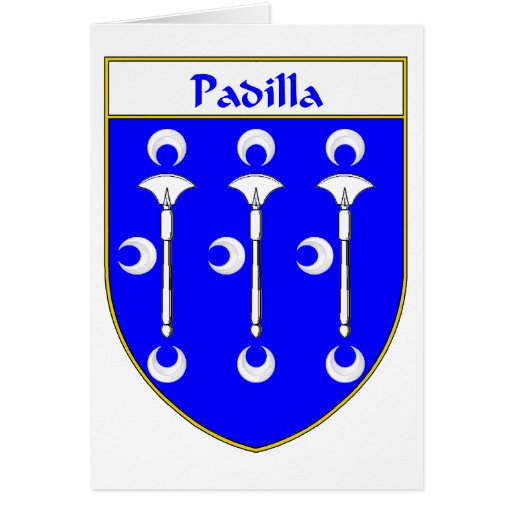 Escudo de armas de Padilla/escudo de la familia Tarjetón Zazzle