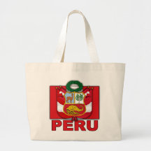 Escudo de armas de Perú Bolsas De Mano