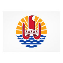 Escudo de armas de Polinesia francesa Invitación Personalizada