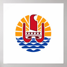 Escudo de armas de Polinesia francesa Posters