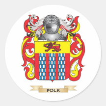 Escudo de armas de Polk (escudo de la familia) Pegatinas