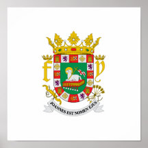 Escudo de armas de Puerto Rico Poster