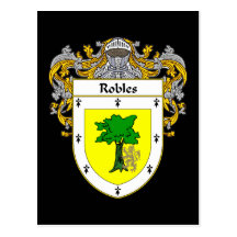 Escudo de armas de Robles (cubierto) Tarjeta Postal
