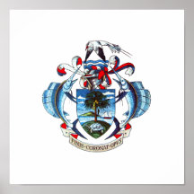 Escudo de armas de Seychelles Posters