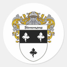 Escudo de armas de Simmons (cubierto) Pegatinas