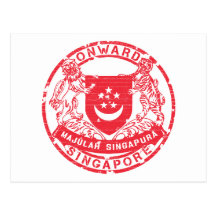 Escudo de armas de Singapur Tarjeta Postal