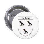 Escudo de armas de St. John/escudo de la familia Pin