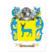Escudo de armas de Strahan (escudo de la familia) Postales