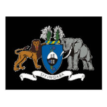 Escudo de armas de Swazilandia Tarjeta Postal