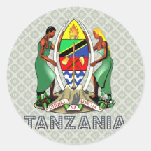 Escudo de armas de Tanzania Etiqueta Redonda