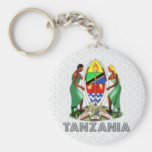 Escudo de armas de Tanzania Llaveros Personalizados