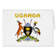 Escudo de armas de Uganda Tarjeta