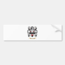 Escudo de armas del carretero (escudo de la famili etiqueta de parachoque