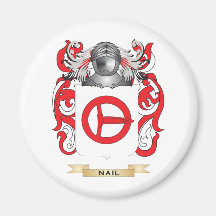 Escudo de armas del clavo (escudo de la familia) imán para frigorifico