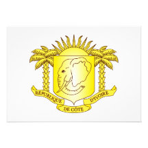 Escudo de armas del d'Ivoire de Côte Invitación Personalizada