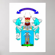 Escudo de armas del húngaro de la familia de Abrah Posters