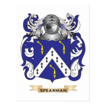 Escudo de armas del lancero (escudo de la familia) tarjetas postales