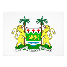 Escudo de armas del Sierra Leone Invitación