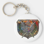 Escudo de armas doble de Eagle Llavero