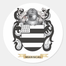 Escudo de armas hemorroidal (escudo de la familia) pegatina
