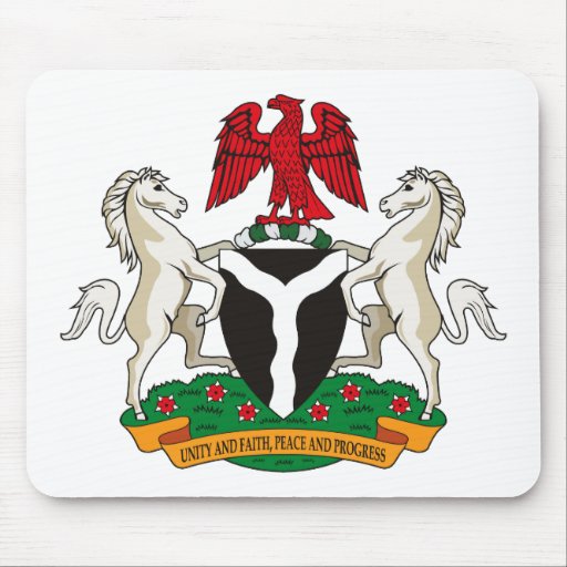 Escudo de armas Mousepad de Nigeria Tapete De Ratones