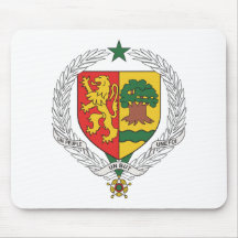 Escudo de armas Mousepad de Senegal Tapetes De Ratón