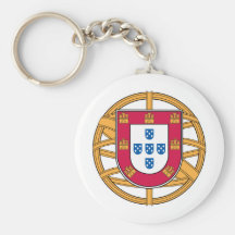 Escudo de armas portugués llavero personalizado