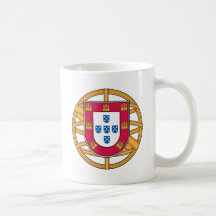 Escudo de armas portugués taza de café