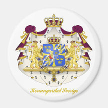 Escudo de armas sueco imanes de nevera