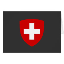 Escudo de armas suizo - recuerdo de Suiza Tarjeton