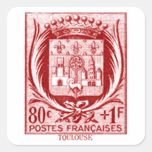 Escudo de armas, Toulouse Francia Etiquetas