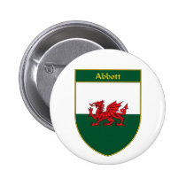 Escudo de la bandera de Abbott Galés botones