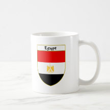 Escudo de la bandera de Egipto Tazas