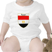 Escudo de la bandera de Egipto Trajes De Bebé