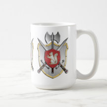Escudo de la batalla de la ardilla tazas