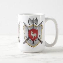 Escudo de la batalla del gallo taza de café