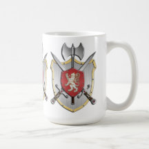 Escudo de la batalla del león taza
