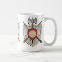 Escudo de la batalla del lobo taza