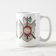 Escudo de la batalla del pingüino taza