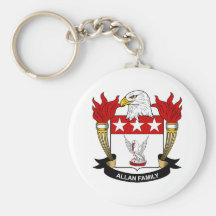 Escudo de la familia de Allan Llavero Personalizado
